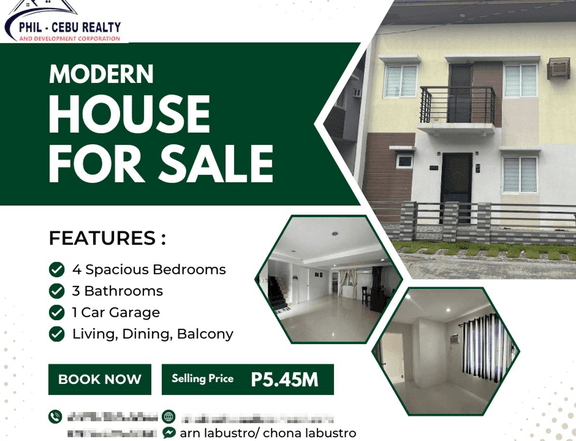 A modern Pre-owned 2 storey Single Attached House in Lilo-an, Cebu