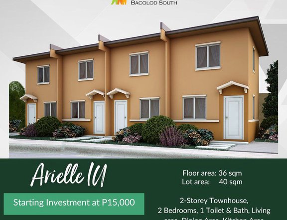 2-bedroom 36sqm Inner Unit Townhouse For Sale in Negros Occidental