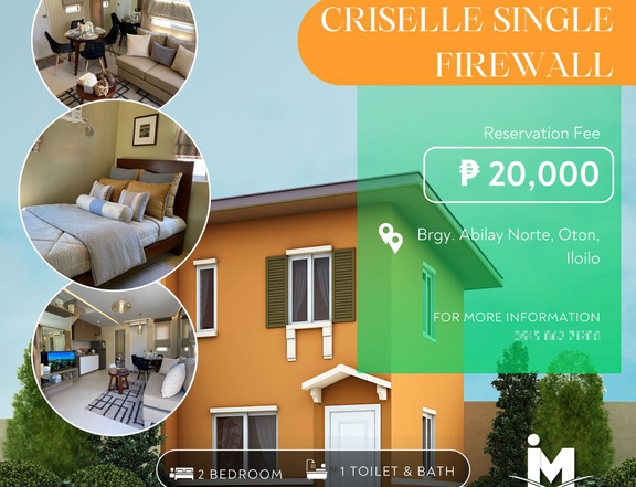 2-bedroom Criselle Single Detached House For Sale in Oton Iloilo