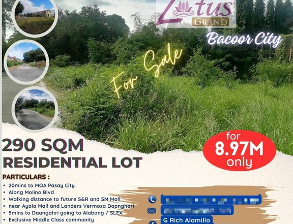290sqm Residential Lot in Lotus Grand, Bacoor City