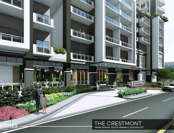 Exclusive Deal: Unit 210 THE CRESTMONT-QC  42.5sqm 1-Bedroom w/Bal Ortigas Skyline View 16K/Month