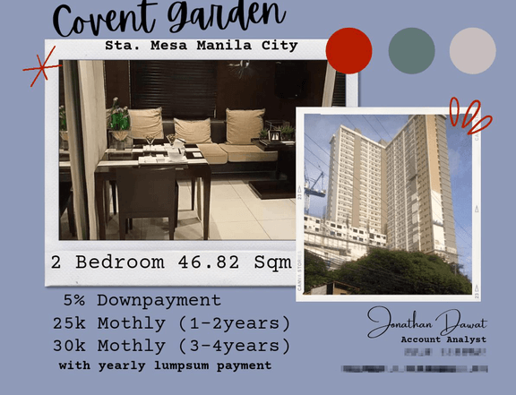 2BR condo rent to own near Ubelt fast move in