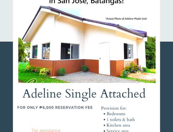 SINGLE ATTACHED (Bungalow Type) - Pre selling in BATANGAS