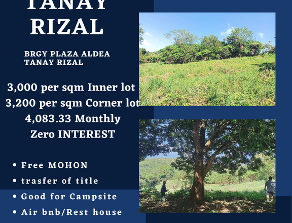 FARM LOT FOR SALE  AT TANAY RIZAL