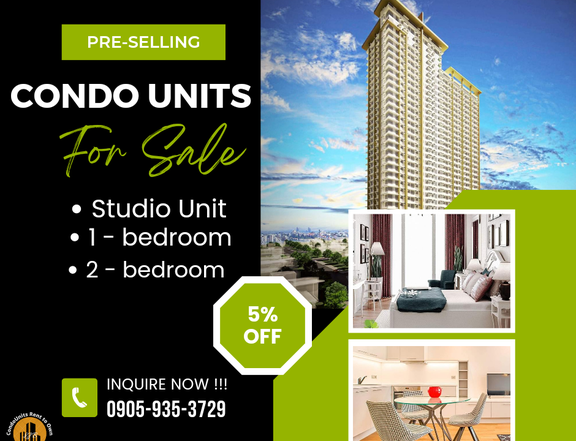 5% DISCOUNT - 13k/month Studio Unit! Rent to Own near Greenhills!