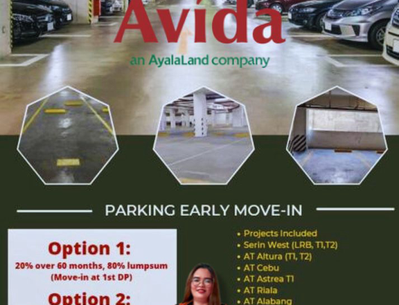 RENT TO OWN PARKING MOVE IN AT 1ST DP (AVIDA UNIT OWNERS ONLY)