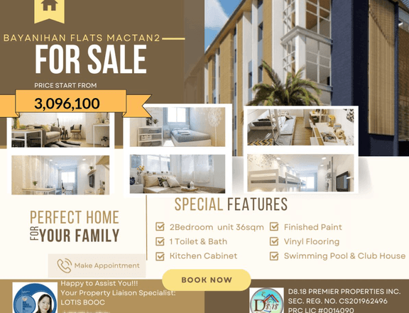 36.00 sqm 2-bedroom Condo For Sale in Maribago-Pajac Lapu-Lapu Cebu