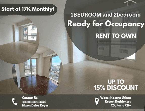 Pet Friendly RFO 1BR 17K MONTHLY Condo Pasig Rent Own Ortigas Megamall
