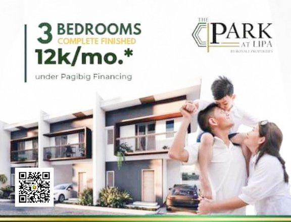 12k/months-3-bedroom Townhouse For Sale in Lipa Batangas