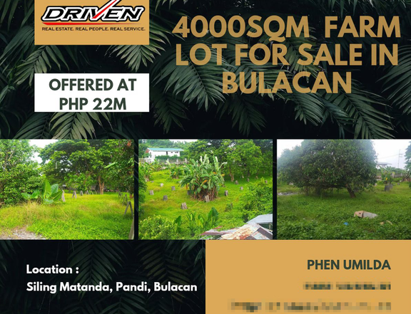 4,000 sqm Residential Farm For Sale in Pandi Bulacan