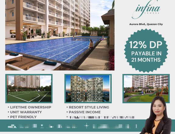 DMCI Infina 1 Bedroom RFO Condo For Sale in Quezon city near Gateway Cubao