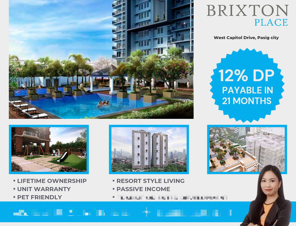 DMCI Condo for Sale in Pasig near Capitol Ready for occupancy Brixton Place 2 Bedroom