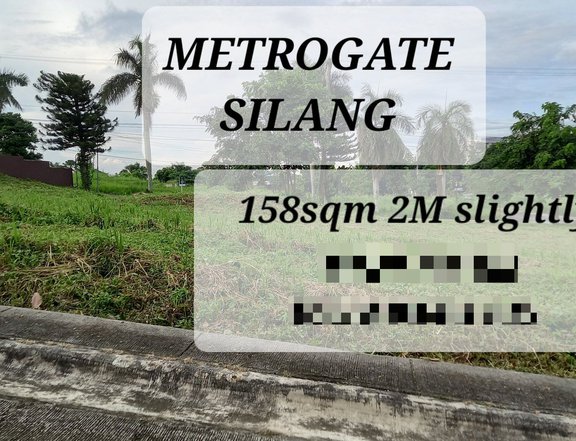 158sqm lot selling for 2million slightly negotiable.  Located at phase 3 metrogate silang cash only