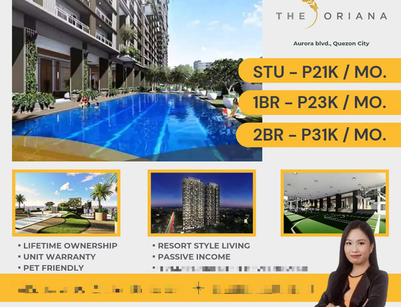 DMCI Condo for Sale in Quezon city near Cubao Preselling The Oriana 2 Bedroom