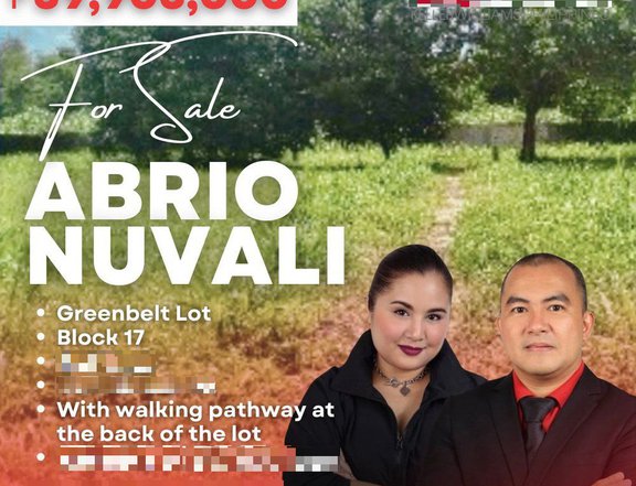 849 sqm. Cul de Sac Prime Lot For Sale at Abrio Nuvali, Sat. Rosa, Laguna