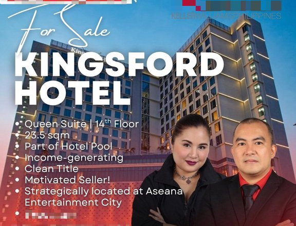 Own a Hotel Unit at Kingsford Hotel in Aseana Entertainment City in Paranaque City