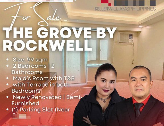 Pre-Owned 99.00 sqm 2-bedroom Residential Condo For Sale in The Grove by Rockwell Pasig
