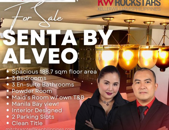 Elegant 3 Bedroom Bi-Level Designer Penthouse Unit For Sale at Senta Legaspi Village Makati