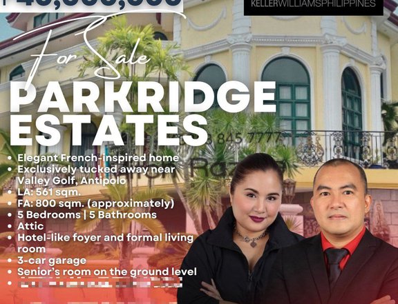 Elegant French-Inspired 5-Bedroom Home For Sale in Parkridge Estates, Valley Golf, Antipolo