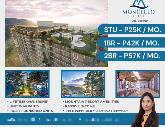 Preselling Moncello Crest 1 Bedroom Condotel For Sale in Benguet Baguio