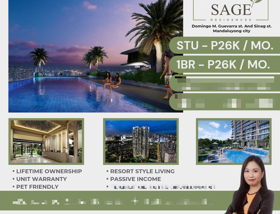 Sage Residences by DMCI Homes Preselling Studio Condo For Sale in Mandaluyong