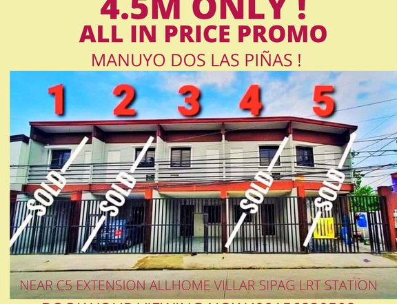 ALL IN PRICE PROMO TOWNHOUSE LAST UNIT IN GATCHALIAN LAS PINAS
