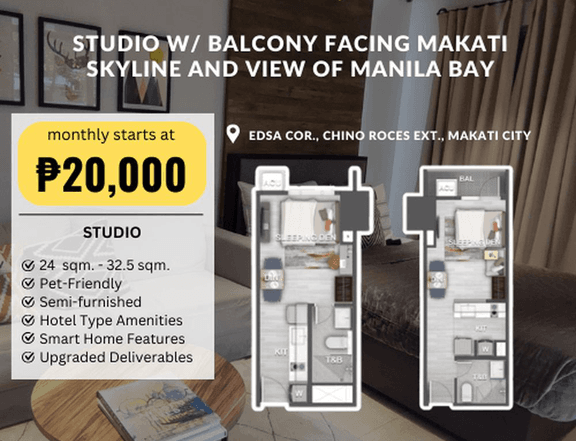 32.50 sqm Studio Condo For Sale in Makati Metro Manila