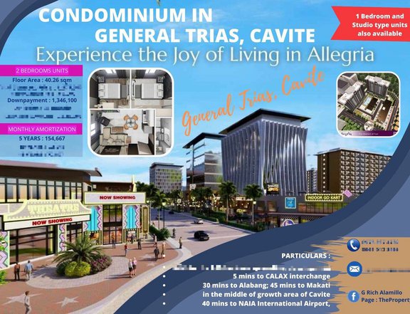 2BR Condominium Units in General Trias, Cavite