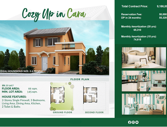 Pre-Selling 3-Bedroom Single Firewall House in Antipolo City