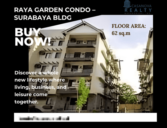 62.00 sqm 1-bedroom Condo For Sale in Paranaque Metro Manila