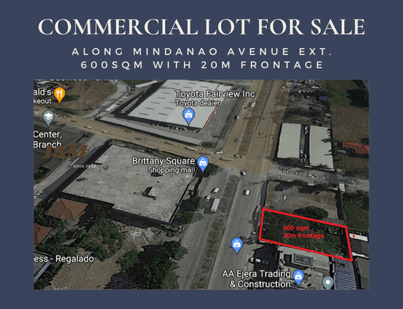 Commercial Lot for Sale along Mindanao Avenue Quezon City