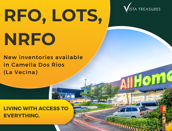 Non-Ready For Occupancy units now available in Camella Dos Rios