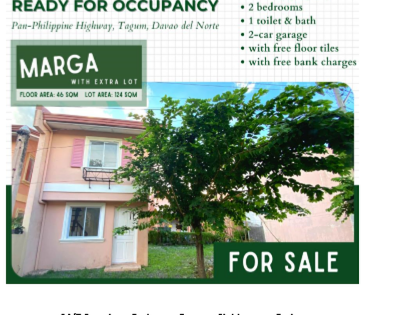 For Sale RFO 2 Bedroom House and Lot w/ Extra Lot in Tagum City