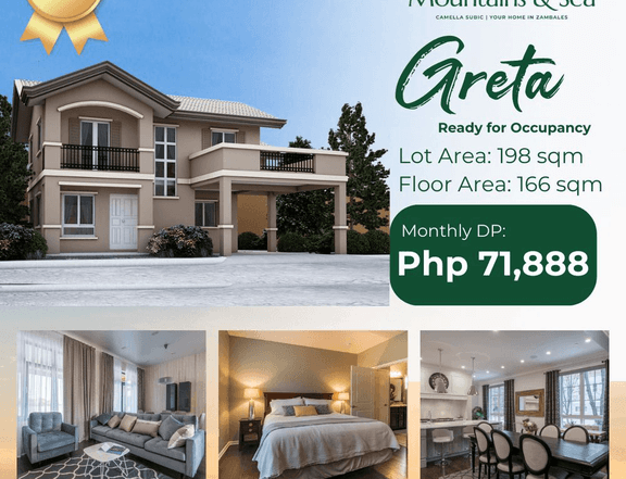 Greta RFO 5 Bedroom House and Lot For Sale in Subic Zambales