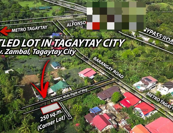 250 sqm- Corner Lot -  Residential Lot For Sale in Tagaytay Cavite