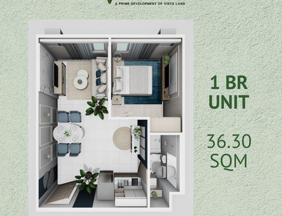 36.30 sqm 1-bedroom Condo For Sale in Cabanatuan Nueva Ecija