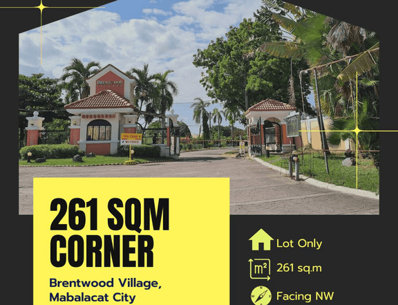 261 sqm Residential Lot Brentwood Village in Mabalacat Pampanga