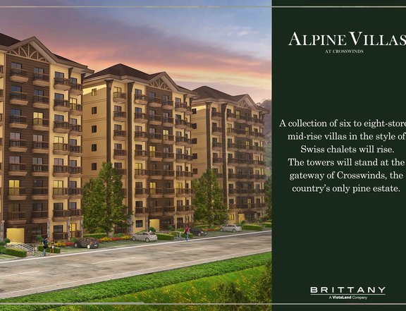 Pre-selling Studio Unit in Alpine Villas at Crosswinds Tagaytay