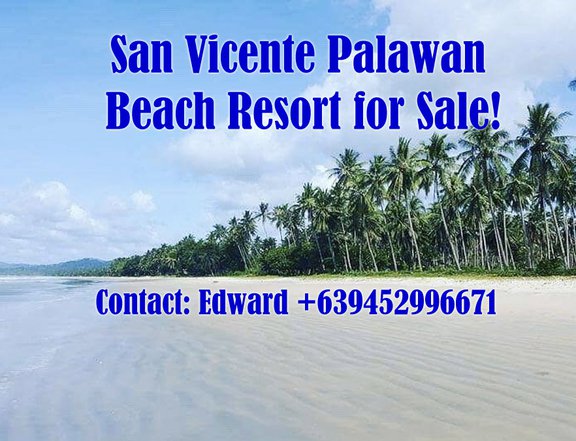 San Vicente Palawan Beach Resort For Sale