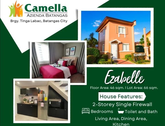 For Sale 2 bedrooms Single Attached House In Camella Azienda Batangas