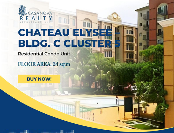 24.00 sqm CHATEAU ELYSSE Condo For Sale in Paranaque Metro Manila