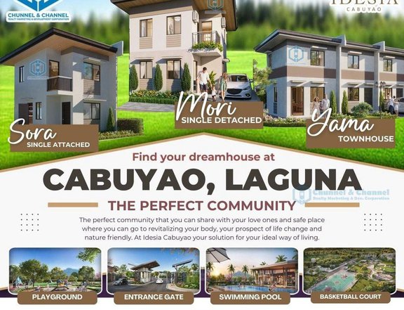 Preselling Single Attached and Townhouses  For Sale in IDESIA Cabuyao East Laguna