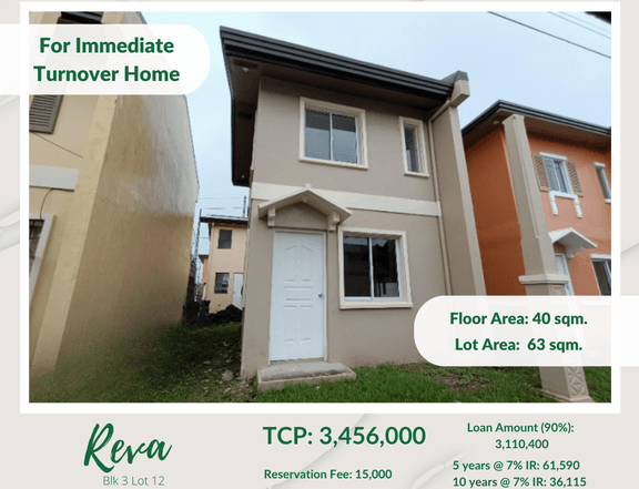 2 -Storey Single Attached House for Sale in Camella Frontiera