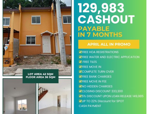 2 Bedrooms Townhouse For Camella Cielo San Jose Del Monte Bulacan