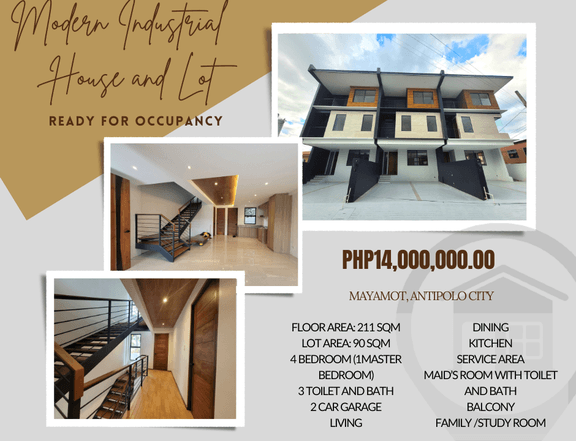 Modern Industrial Vibe Triplex House and Lot in Lower Antipolo