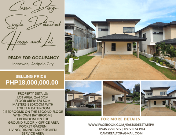 Spacious and Classic Design Single Detached House and Lot in Antipolo