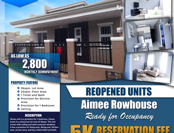 1-bedroom Rowhouse For Sale