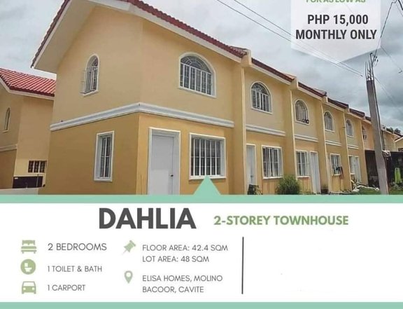 2-bedroom Townhouse For Sale in Molino IV Bacoor Cavite