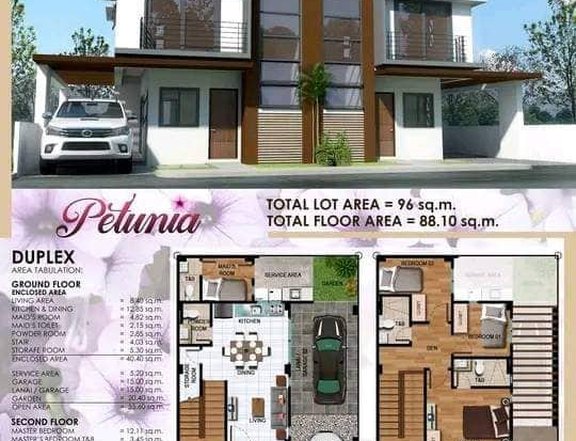 Petunia (DUPLEX) Townhouse Unit Fully Finished for Sale