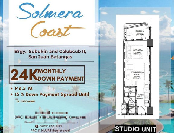 Solmera Coast 63.00  sqm Beach Property Condotel for Sales in San Jun Batangas